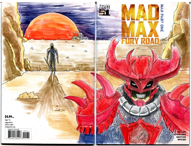 Mad Max and a Villain in the comic